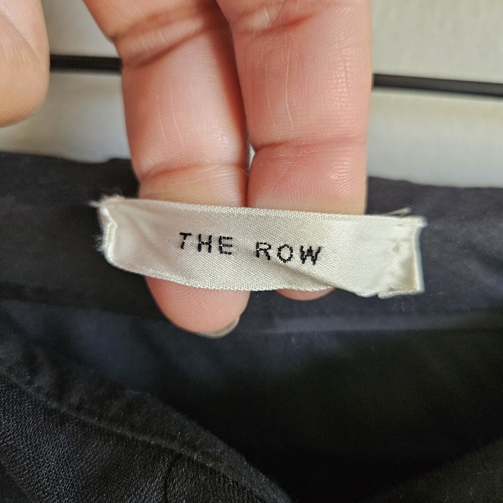 The Row Black Straight Leg Button Pocket Trouser Pants - Picture 4 of 9